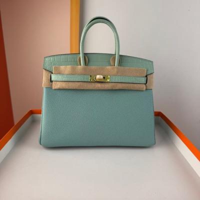Hermes Birkin Bag togo Leather Nile Crocodile Mint Green