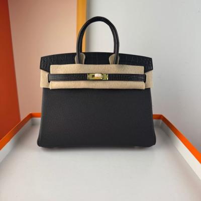 Hermes Birkin Bag togo Leather Nile Crocodile Black