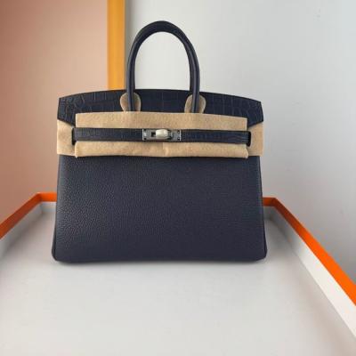 Hermes Birkin Bag togo Leather Nile Crocodile Navy Blue