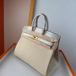 Hermes Birkin Bag togo Leather Nile Crocodile Cream